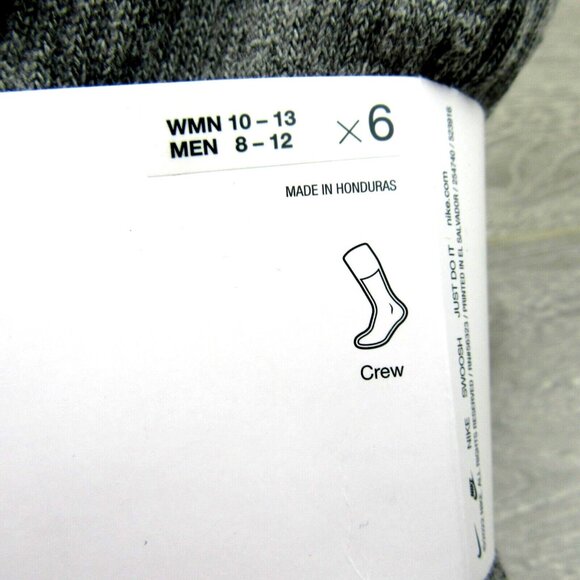 Nike Everyday Plus Cushioned Crew Socks Mens Size 8-12 Grey NEW - Picture 4 of 10